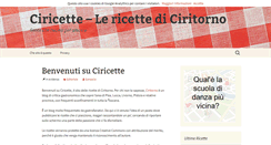 Desktop Screenshot of ciricette.it